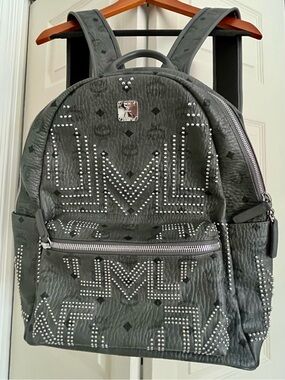MCM Medium Grey Backpack - Like New!